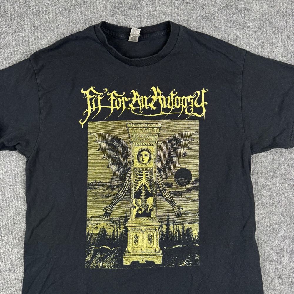 Fit For An Autopsy T-Shirt Mens Size L Black 2022 Tour Graphic Cotton Band Tee